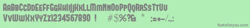 Forque Font – Gray Fonts on Green Background