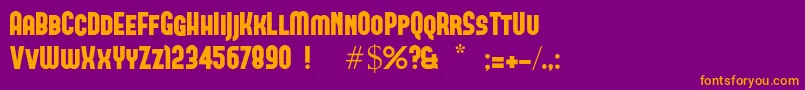 Шрифт Forque – оранжевые шрифты на фиолетовом фоне