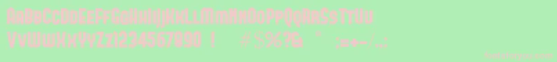 Forque Font – Pink Fonts on Green Background