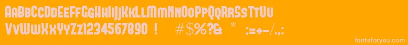 Forque Font – Pink Fonts on Orange Background