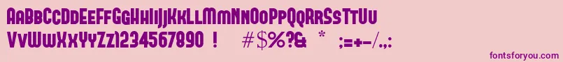 Forque Font – Purple Fonts on Pink Background