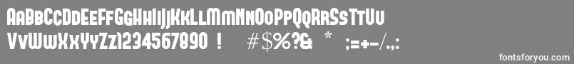 Forque Font – White Fonts on Gray Background