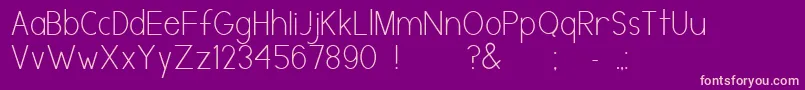 Directory Font – Pink Fonts on Purple Background