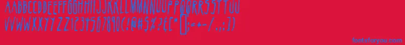 Belizarius Font – Blue Fonts on Red Background
