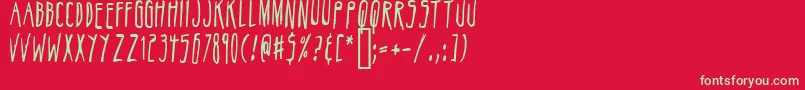 Belizarius Font – Green Fonts on Red Background