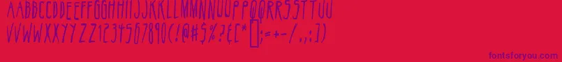 Belizarius Font – Purple Fonts on Red Background