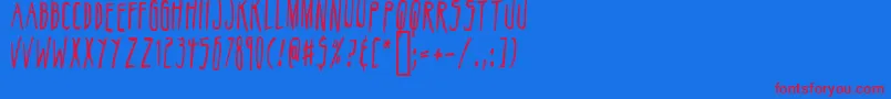 Belizarius Font – Red Fonts on Blue Background