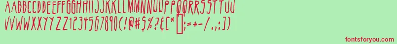 Belizarius Font – Red Fonts on Green Background