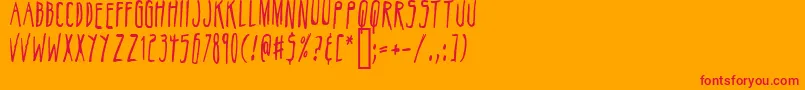 Belizarius Font – Red Fonts on Orange Background