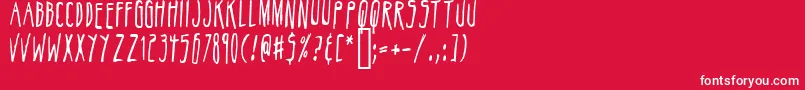 Belizarius-Schriftart – Weiße Schriften auf rotem Hintergrund