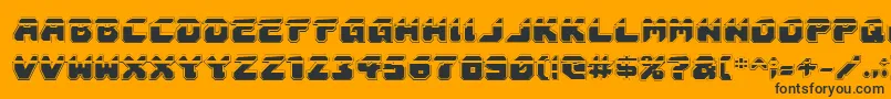 Astropolislaa-Schriftart – Schwarze Schriften auf orangefarbenem Hintergrund