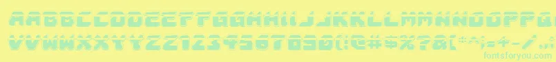 Astropolislaa Font – Green Fonts on Yellow Background