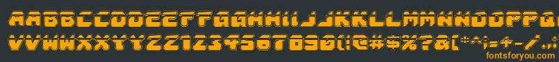 Astropolislaa-Schriftart – Orangefarbene Schriften auf schwarzem Hintergrund
