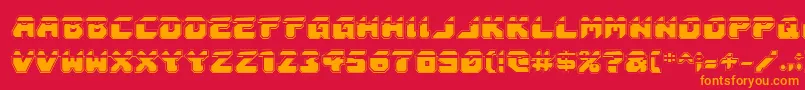 Astropolislaa Font – Orange Fonts on Red Background