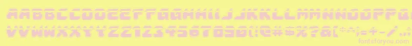 Astropolislaa Font – Pink Fonts on Yellow Background