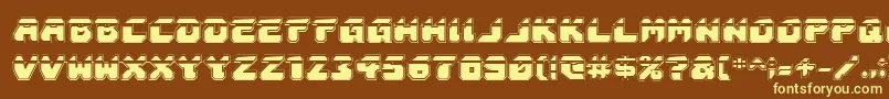 Astropolislaa Font – Yellow Fonts on Brown Background