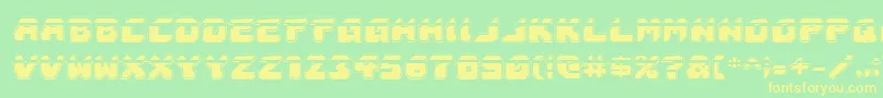 Шрифт Astropolislaa – жёлтые шрифты на зелёном фоне
