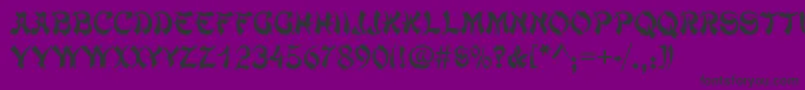 DengTh Font – Black Fonts on Purple Background