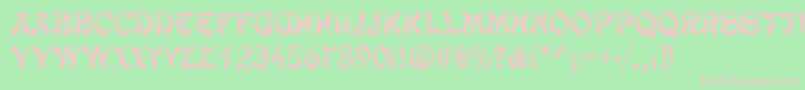 fuente DengTh – Fuentes Rosadas Sobre Fondo Verde