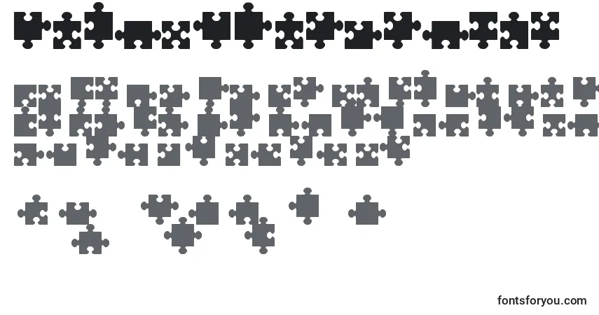 JigsawPiecesTfb-fontti – aakkoset, numerot, erikoismerkit