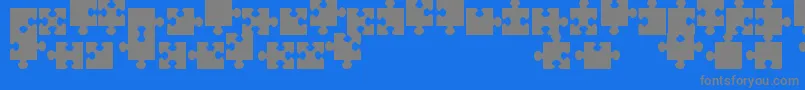 JigsawPiecesTfb Font – Gray Fonts on Blue Background