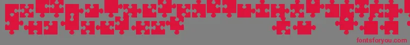 JigsawPiecesTfb Font – Red Fonts on Gray Background