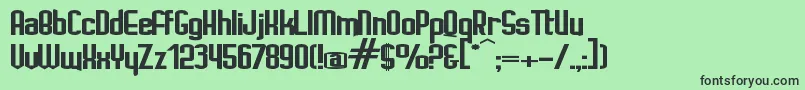 Шрифт IgnotoBold – чёрные шрифты на зелёном фоне