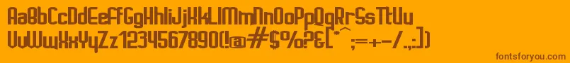 IgnotoBold Font – Brown Fonts on Orange Background
