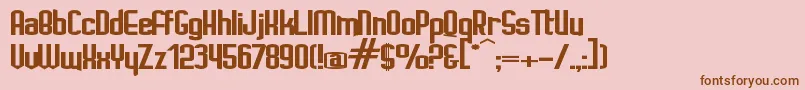 Шрифт IgnotoBold – коричневые шрифты на розовом фоне