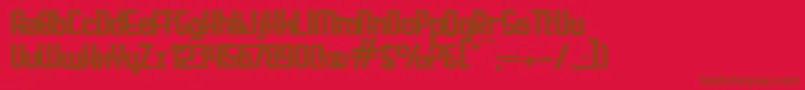 IgnotoBold Font – Brown Fonts on Red Background