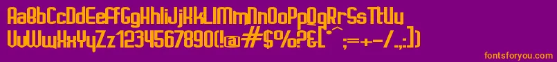 IgnotoBold Font – Orange Fonts on Purple Background