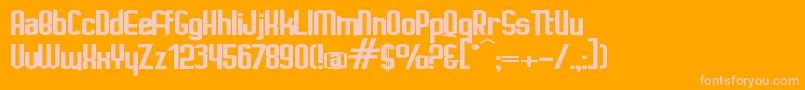 IgnotoBold Font – Pink Fonts on Orange Background