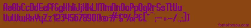 IgnotoBold Font – Purple Fonts on Brown Background