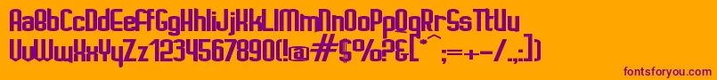 IgnotoBold Font – Purple Fonts on Orange Background