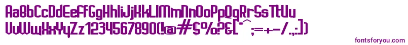 Police IgnotoBold – polices violettes sur fond blanc
