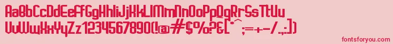 IgnotoBold Font – Red Fonts on Pink Background