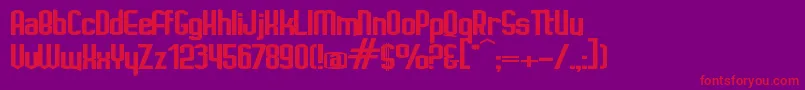 IgnotoBold-fontti – punaiset fontit violetilla taustalla