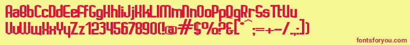 IgnotoBold Font – Red Fonts on Yellow Background