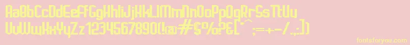 Шрифт IgnotoBold – жёлтые шрифты на розовом фоне