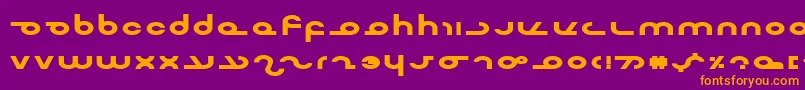 フォントMasterdomExpBold – 紫色の背景にオレンジのフォント