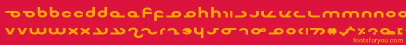 フォントMasterdomExpBold – 赤い背景にオレンジの文字
