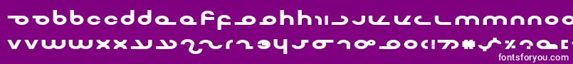 MasterdomExpBold-Schriftart – Weiße Schriften auf violettem Hintergrund