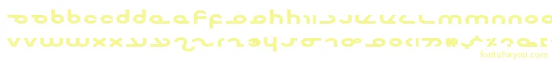 MasterdomExpBold-Schriftart – Gelbe Schriften auf weißem Hintergrund