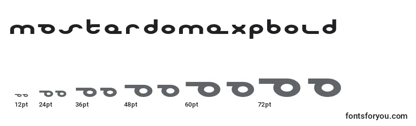 MasterdomExpBold Font Sizes