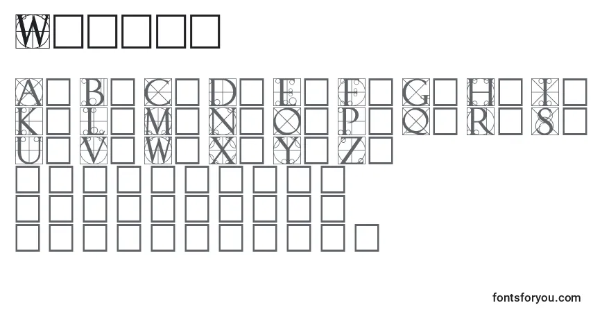 Schriftart Walrod – Alphabet, Zahlen, spezielle Symbole