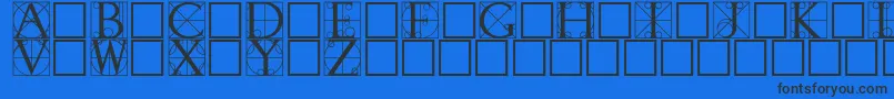 フォントWalrod – 黒い文字の青い背景