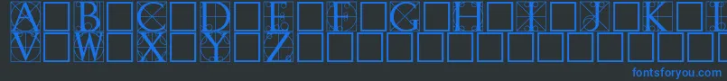 Walrod Font – Blue Fonts on Black Background