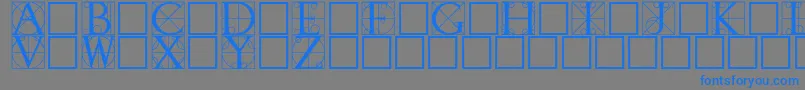 Walrod Font – Blue Fonts on Gray Background