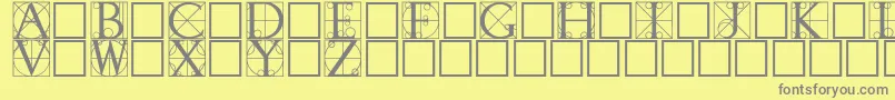 Walrod Font – Gray Fonts on Yellow Background
