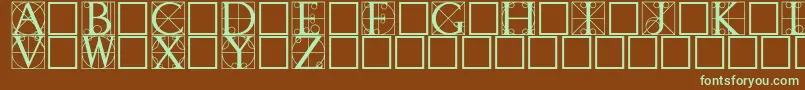 Walrod Font – Green Fonts on Brown Background